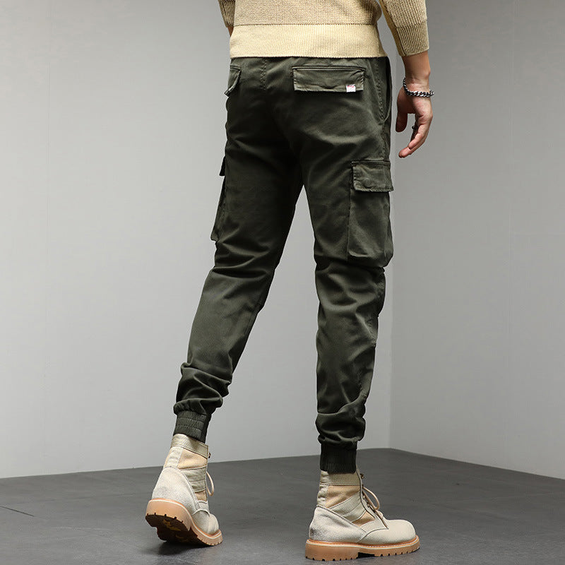 Herren Robuste Cargo-Jogginghose im Utility-Style mit Tunnelzugbund, aufgesetzten Klappentaschen und Kniepaneelen Nord Taschen