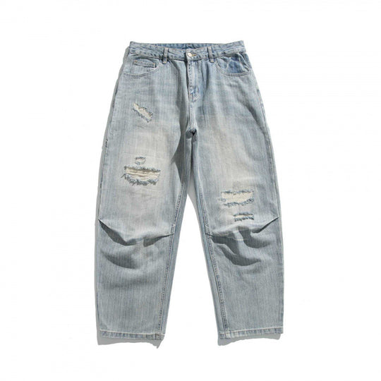 Unisex Weite Vintage-Jeans mit Distressed-Details und geradem Bein Nord Taschen