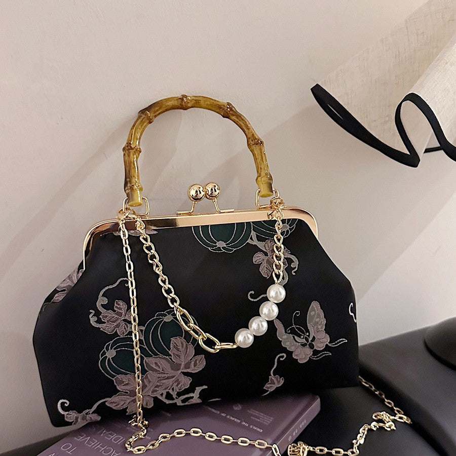 Damen elegante Handtasche mit ästhetischem Blumendesign Nord Taschen