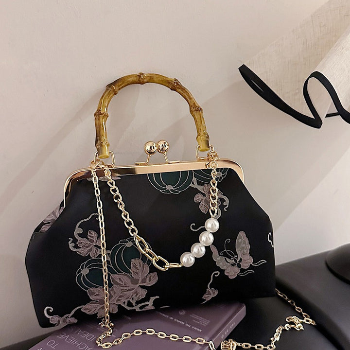 Damen elegante Handtasche mit ästhetischem Blumendesign Nord Taschen