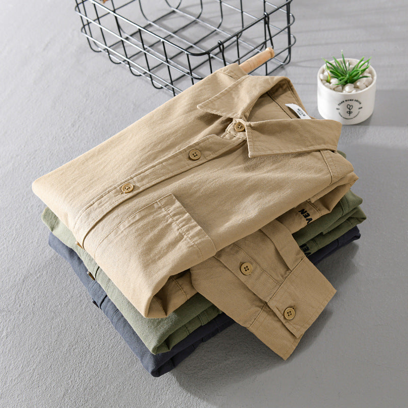 Herren Field-Overshirt aus robustem Baumwoll-Twill mit asymmetrischen Taschen Nord Taschen