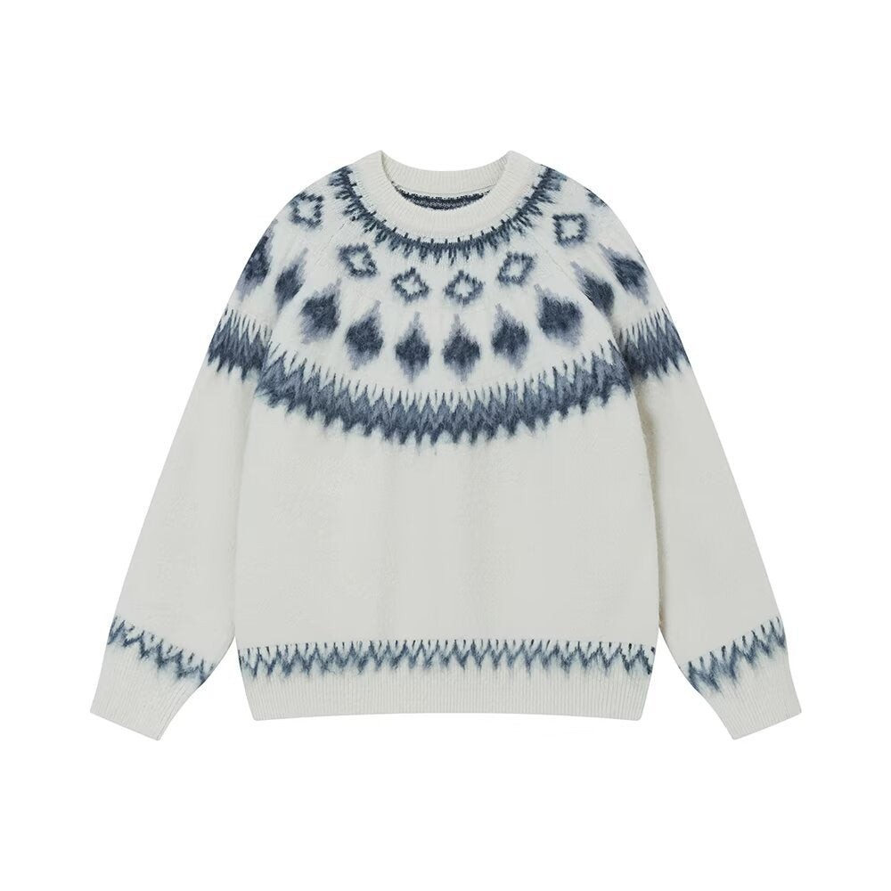 Damen Gemusterter Strickpullover