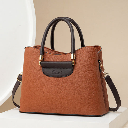 Damen edle Handtasche mit strukturiertem Leder und abnehmbarem Schulterriemen Nord Taschen