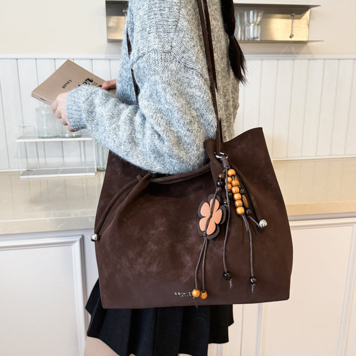 Damen Veloursleder Handtasche Nord Taschen
