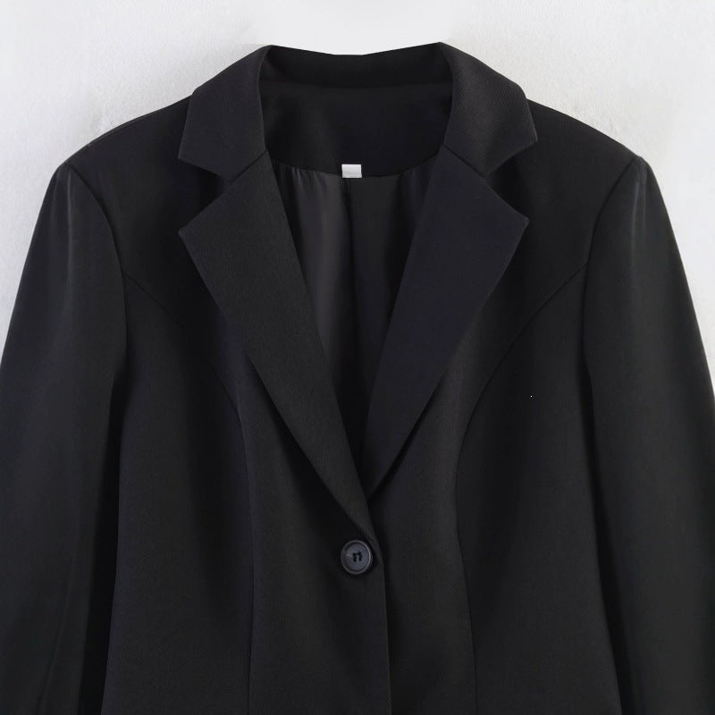 Damen taillierter Blazer mit Spitzenbesatz und ausgestelltem Saum Nord Taschen