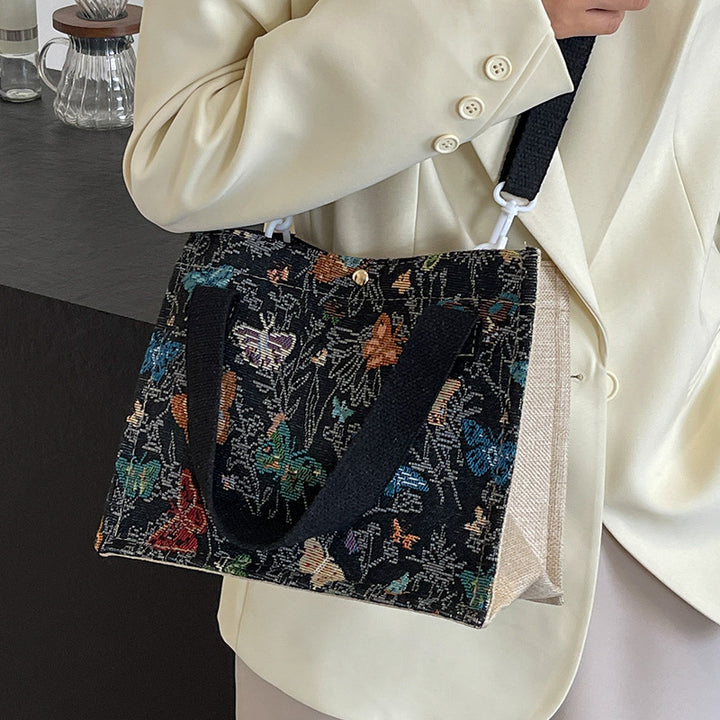 Damen Tasche mit floralem Muster und robusten Tragegriffen Nord Taschen