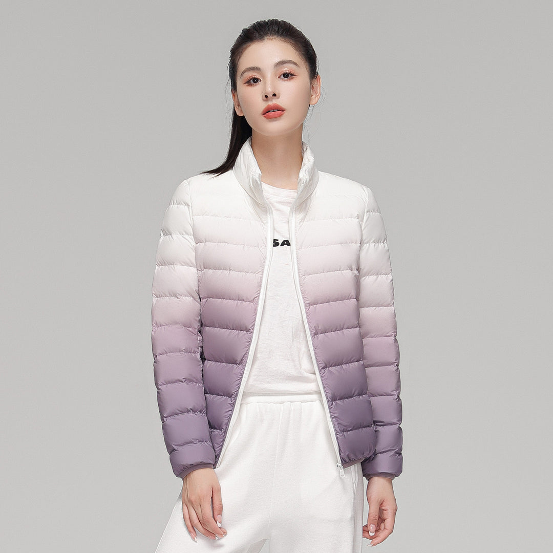 Damen ultraleichte Kapuzen-Steppjacke mit kompaktem Packmaß und windabweisender Hülle Nord Taschen