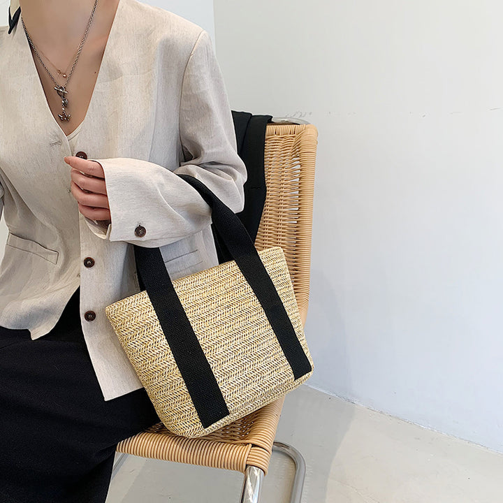 Damen praktische und stilvolle Strohtasche Nord Taschen