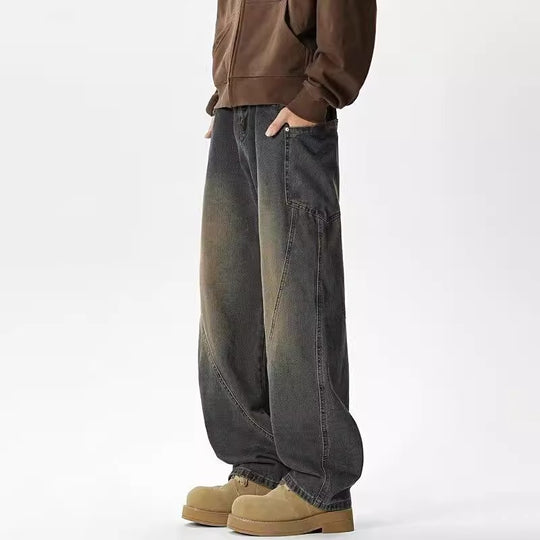 Herren Weitgeschnittene Casual Jeans Nord Taschen