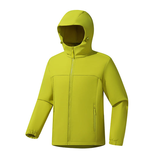 Herren Leichte Softshelljacke mit Kapuze, wind- und wasserabweisender Oberfläche und Reißverschlusstaschen Nord Taschen