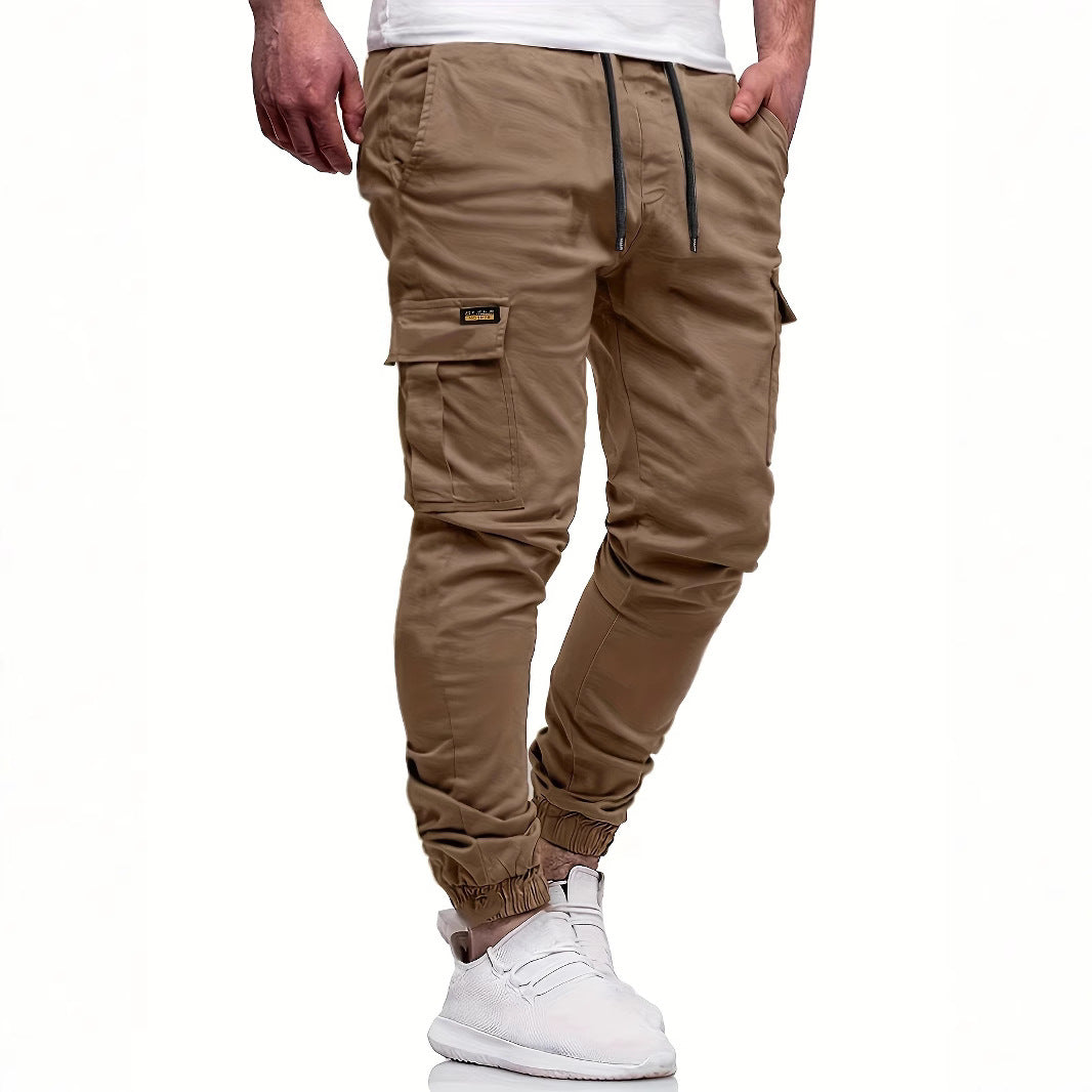 Herren Tapered Cargojogginghose mit Tunnelzug, Knöchelabschluss & Mehrfachtaschen Nord Taschen