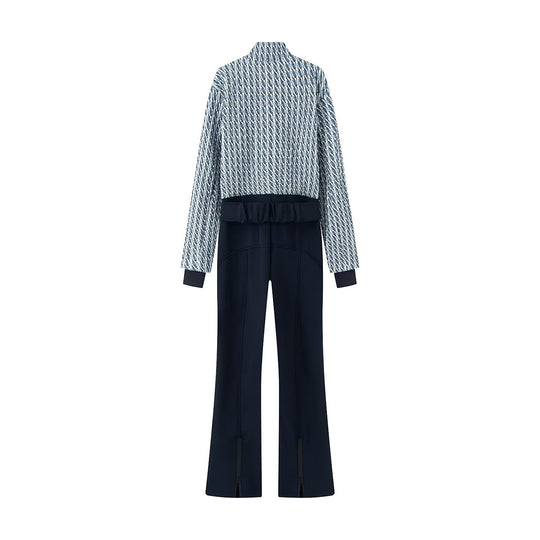 Damen 10+ Cropped gesteppte Blousonjacke mit Stehkragen und High‑Waist Palazzo‑Hose Nord Taschen