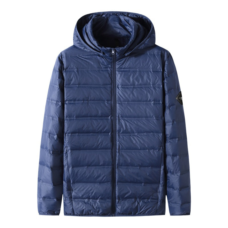 Herren Ultraleichte Steppjacke mit Kapuze, Kompaktpackbare Thermo-Isolierung und windabweisender Außenhülle Nord Taschen