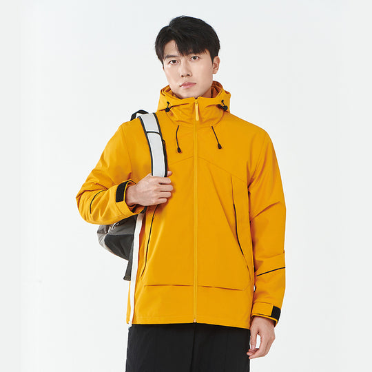 Damen Leichte wind- und wasserabweisende Softshell-Trekkingjacke mit verstellbarer Kapuze Nord Taschen