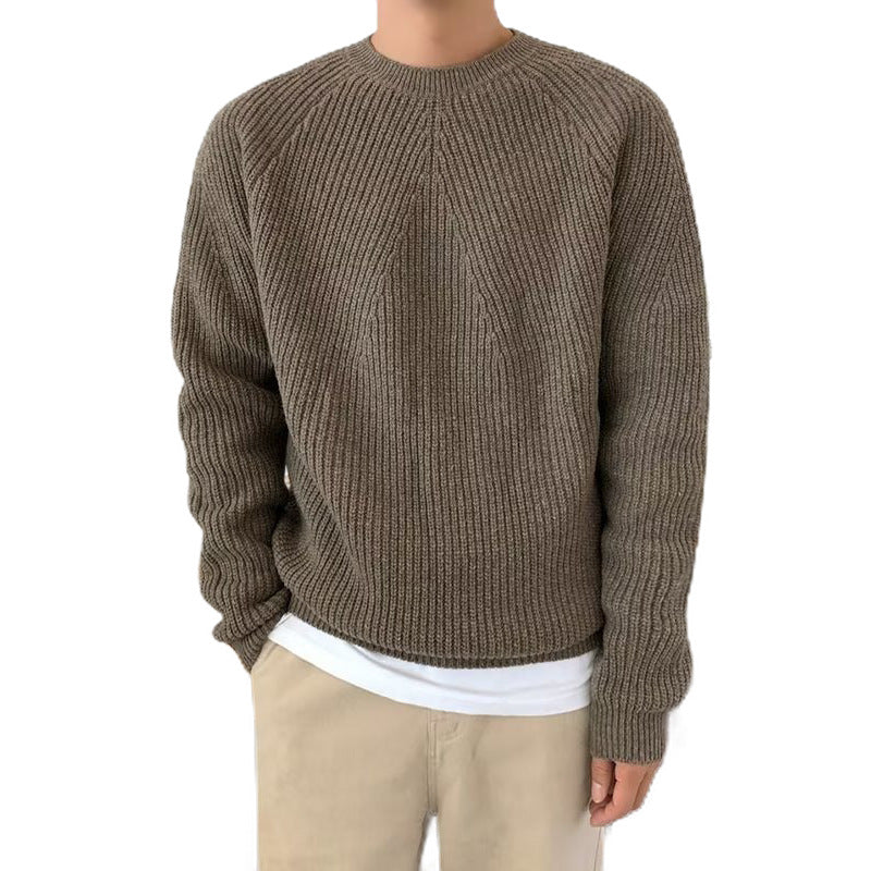 Herren Bequemer Grobstrickpullover Nord Taschen