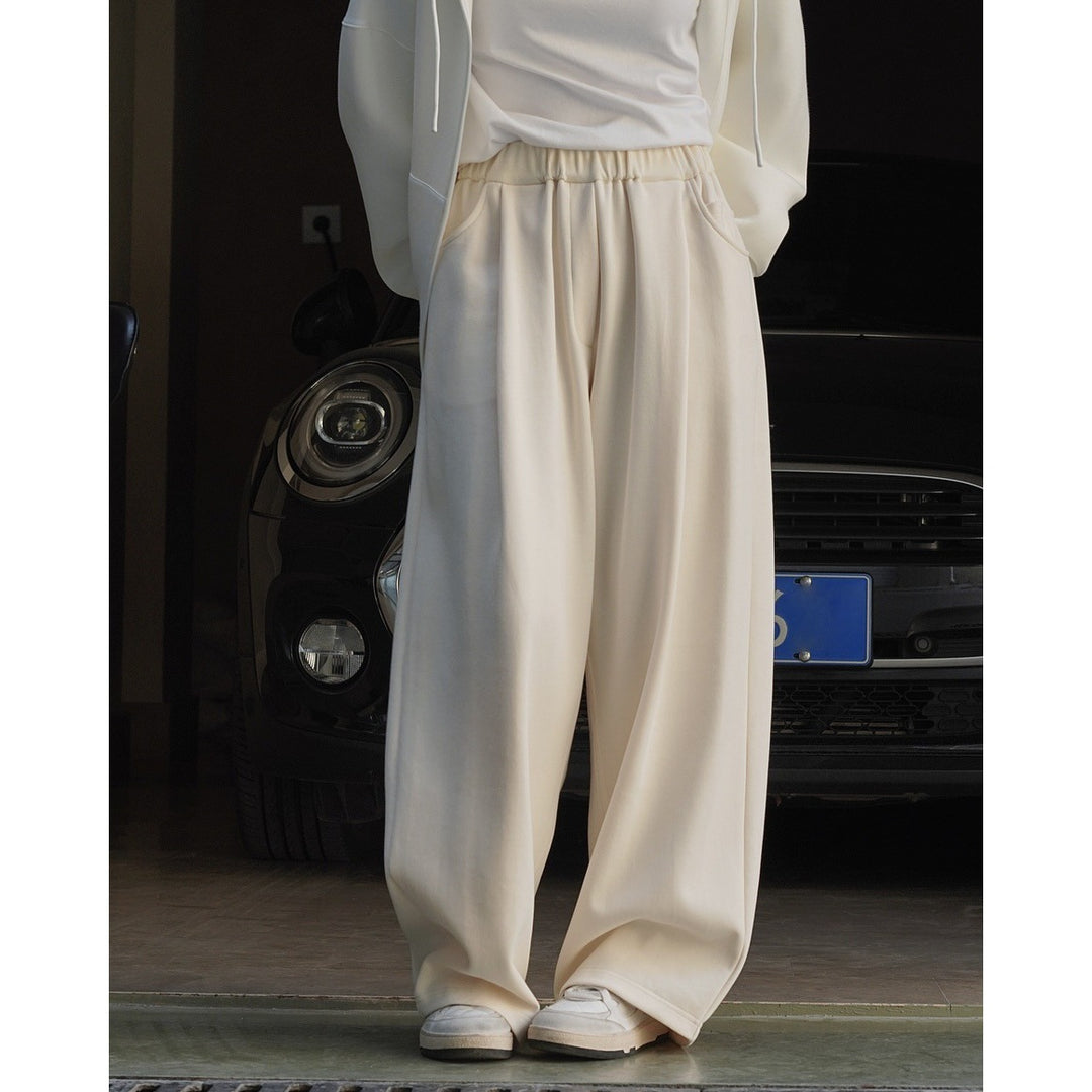 Damen Weite High‑Waist Palazzo‑Loungehose mit elastischem Bund Nord Taschen