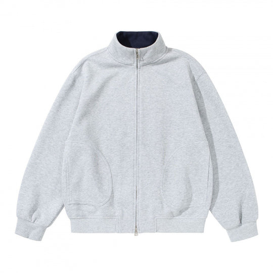 Unisex Sweatshirtjacke mit Stehkragen, Oversize-Passform und runden Eingrifftaschen Nord Taschen