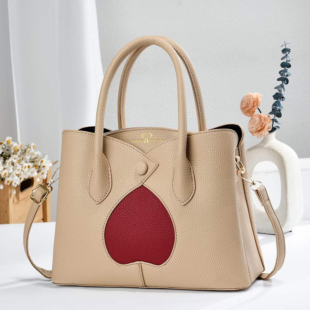 Damen elegante Handtasche mit einzigartiger Herz-Applikation Nord Taschen