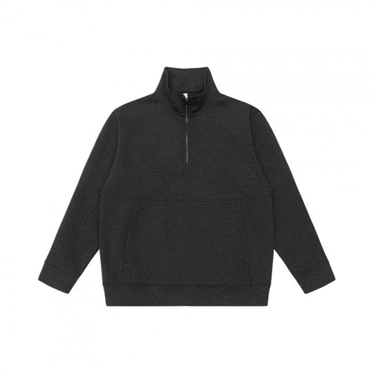 Unisex Oversize-Sweatshirt mit halbem Reißverschluss, Stehkragen und Kängurutasche Nord Taschen