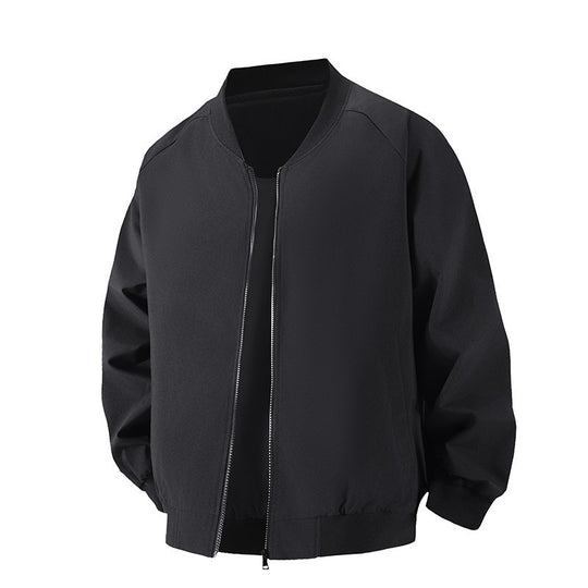 Herren Minimalistische Oversize-Bomberjacke mit Raglanärmeln, elastischem Saum & Komfortkragen Nord Taschen