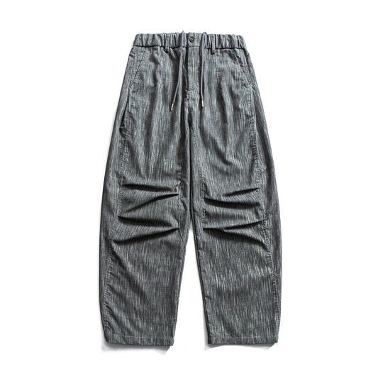 Herren weite Cordhose im Workwear‑Look mit elastischem Bund, Kordelzug und Kniefalten Nord Taschen