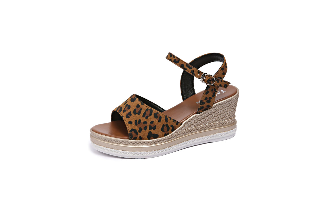 Damen  Espadrille-Keilpantoletten mit geflochtenem Bastplateau und verstellbarem Knöchelriemen Nord Taschen
