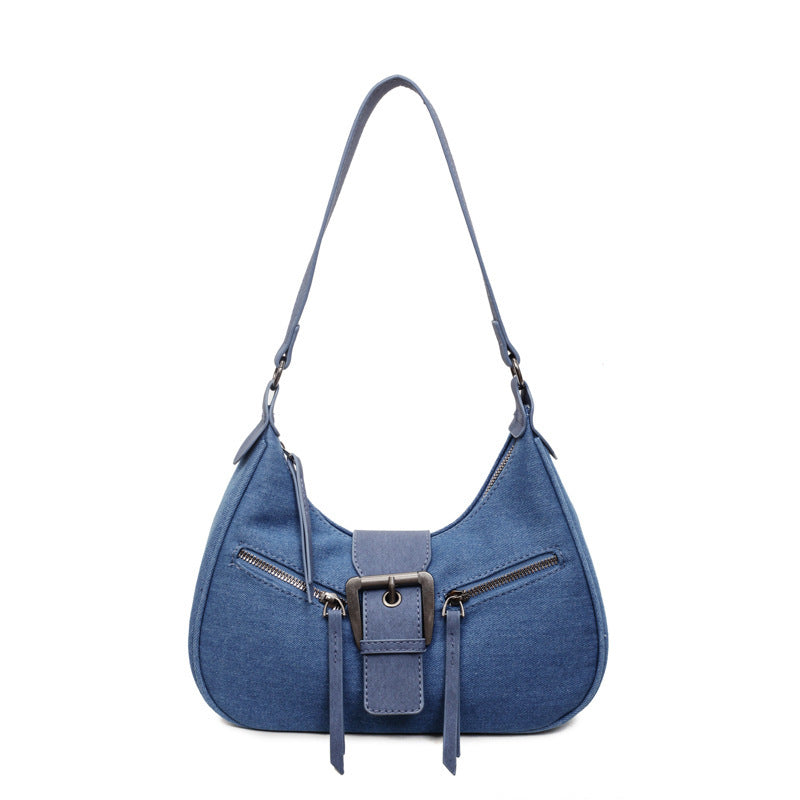 Damen Schultertasche mit modischem Reißverschluss-Detail Nord Taschen