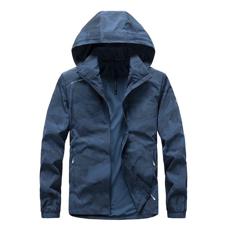 Herren Ultraleichter Softshell-Hoodie mit Tarnmuster, wasserabweisend und atmungsaktivem Meshfutter Nord Taschen