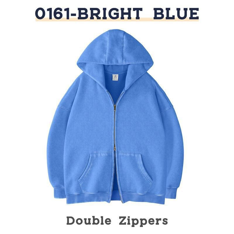 Unisex Oversized Kapuzenjacke mit Doppelreißverschluss und Kängurutaschen Nord Taschen