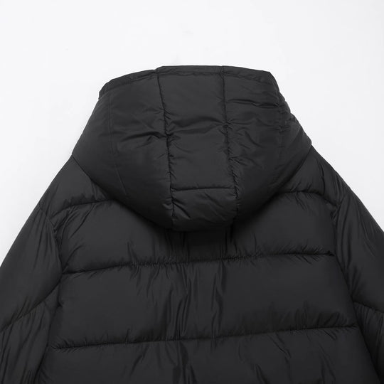 Damen Kurze boxy Funktionsjacke mit Kapuze, wattierter Isolierung und diagonalen Reißverschlusstaschen Nord Taschen