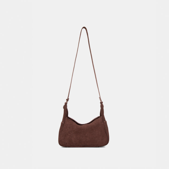 Damen stilvolle Schultertasche aus feinem Wildleder Nord Taschen