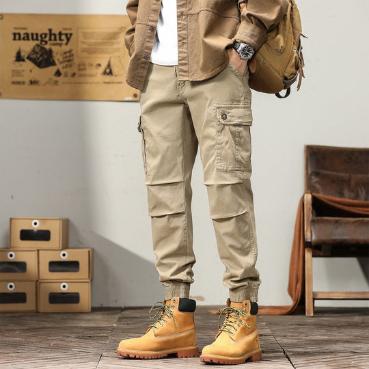 Herren Cargo-Joggerhose mit Kordelzug, Mehrfachtaschen & elastischen Bündchen Nord Taschen