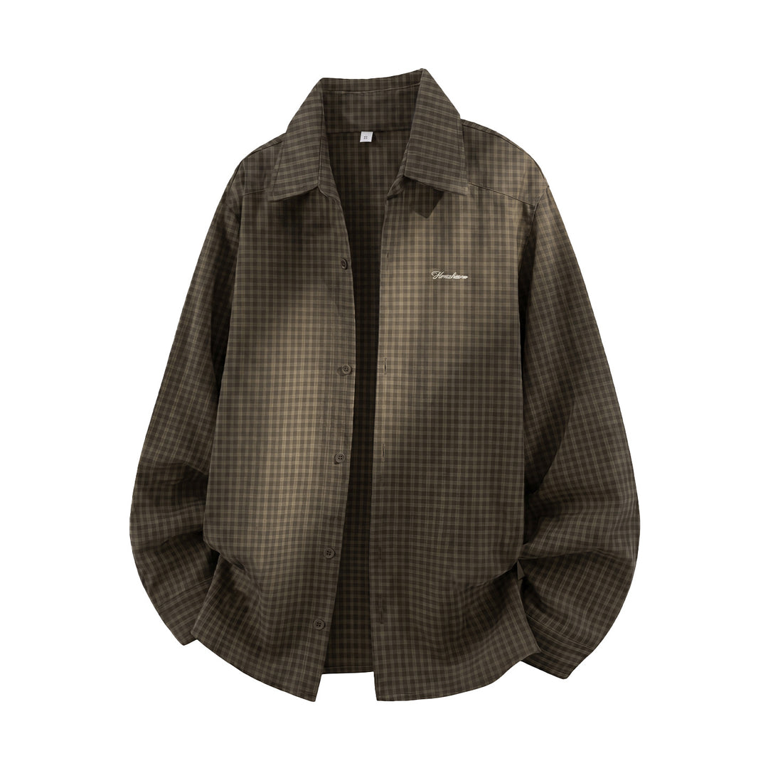 Unisex Karo-Hemdjacke im lässigen Oversize-Schnitt mit gesticktem Script-Logo Nord Taschen