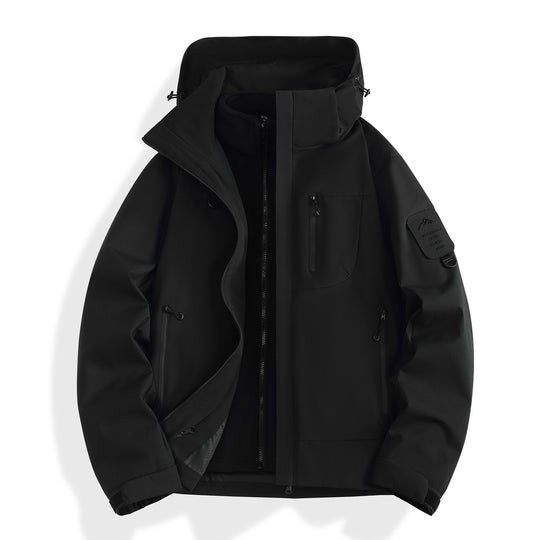 Damen zweilagige Softshell-Parka mit herausnehmbarem Fleecefutter und wasserdichten Reißverschlüssen Nord Taschen