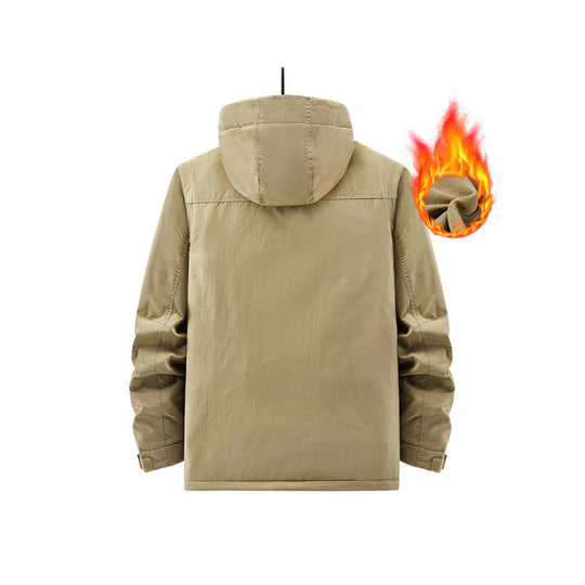Herren Utility-Parka mit wärmendem Fleece-Futter, Multifunktionstaschen und verstellbarer Kapuze Nord Taschen