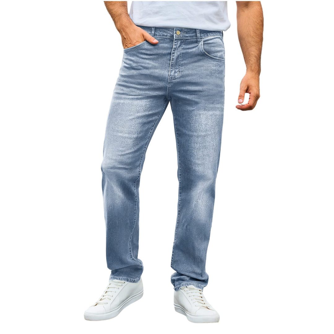 Herren lässige Straight-Leg-Jeans mit mittlerer Bundhöhe und Komfortstretch Nord Taschen