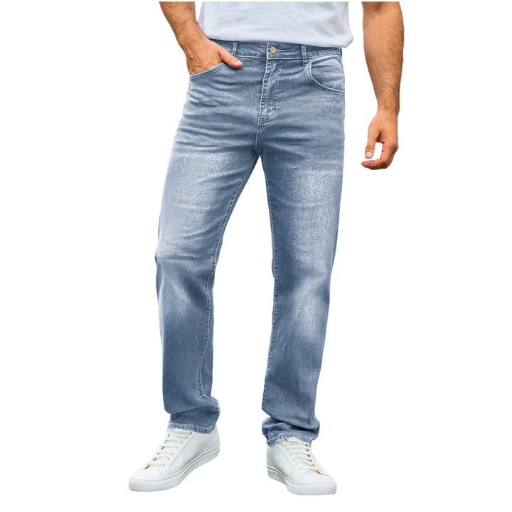 Herren lässige Straight-Leg-Jeans mit mittlerer Bundhöhe und Komfortstretch Nord Taschen