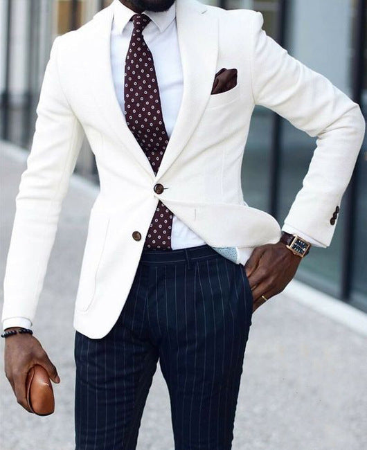 Herren eleganter Leinenblazer mit schmalem Schnitt - Vittorelli