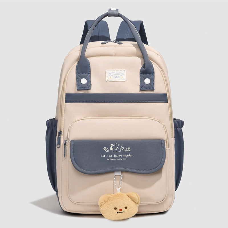 Damen Rucksack mit multifunktionalem Fächerdesign und verspieltem Plüschanhänger Nord Taschen