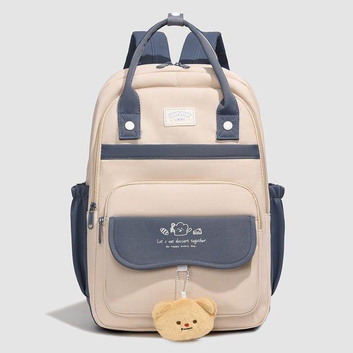 Damen Rucksack mit multifunktionalem Fächerdesign und verspieltem Plüschanhänger Nord Taschen