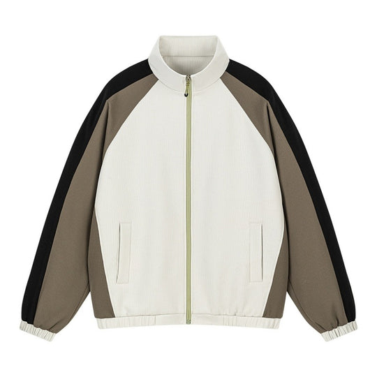 Herren Mehrfarbige Trackjacke mit Stehkragen, Raglanärmeln und durchgehendem Reißverschluss Nord Taschen