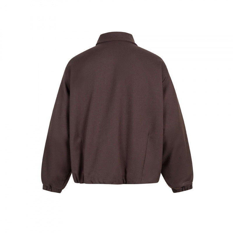 Unisex Boxy-Übergangsblouson mit Hemdkragen, Zwei-Wege-Metallreißverschluss und elastischen Bündchen Nord Taschen