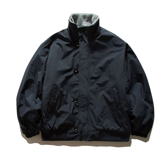 Herren Kurz geschnittene Thermo‑Blousonjacke mit hochgeschlossenem Sherpa‑Kragen Nord Taschen