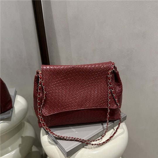 Damen Schultertasche aus hochwertigem geflochtenem Leder Nord Taschen