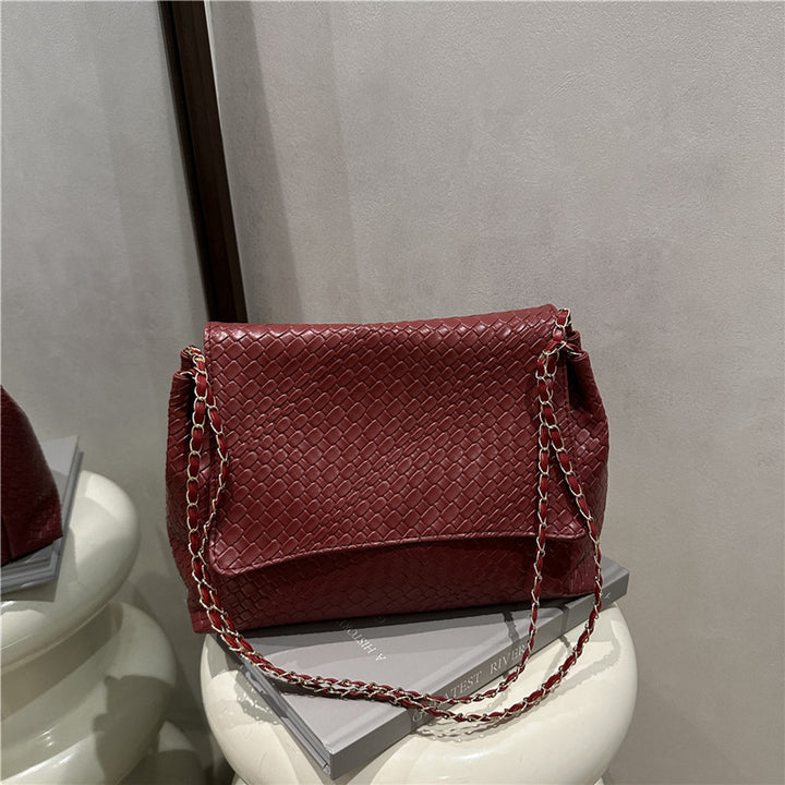 Damen Schultertasche aus hochwertigem geflochtenem Leder Nord Taschen
