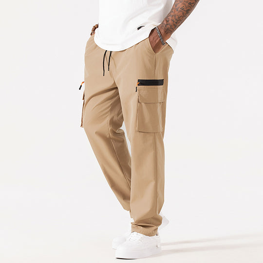 Herren Utility-Cargo-Hose mit elastischem Bund und Kordelzug Nord Taschen