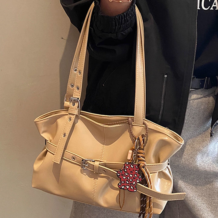Damen Tragetasche mit elegantem Gürtelakzent und robustem Kunstleder Nord Taschen