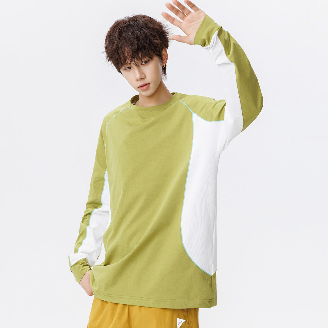 Damen Oversize-Langarmshirt mit Raglanärmeln, atmungsaktiven Seiteneinsätzen und Rundhalsausschnitt Nord Taschen
