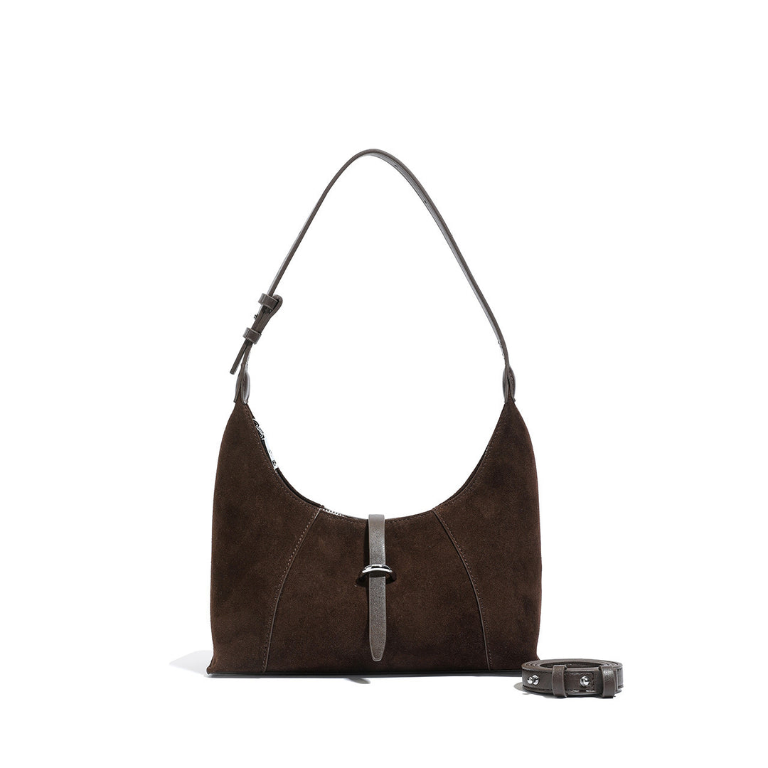 Damen hochwertige Hobo-Tasche aus Veloursleder Nord Taschen