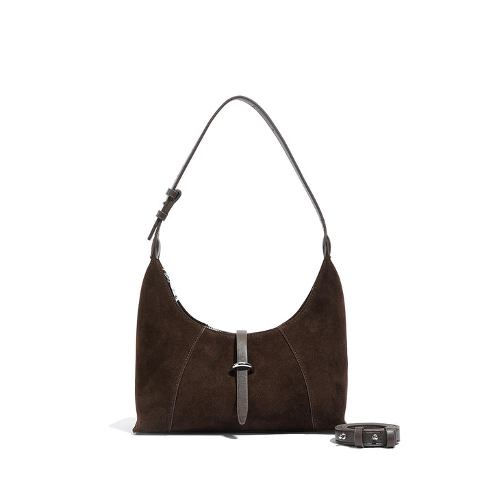 Damen hochwertige Hobo-Tasche aus Veloursleder Nord Taschen